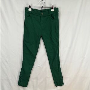 Amaryllis - Women’s Slacks - Emerald Green - Skinny - Large